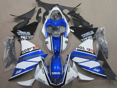 Carenados Moto Yamaha YZF R1 2009-2011 - Blanco Azul Negro ENEOS Yamalube M1 Semakin Didepan Fábrica