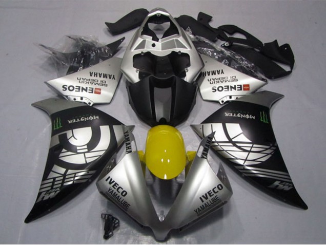 Carenados Moto Yamaha YZF R1 2012-2014 - Plata Negro IVECO Yamalube ENEOS Monstruo Fábrica