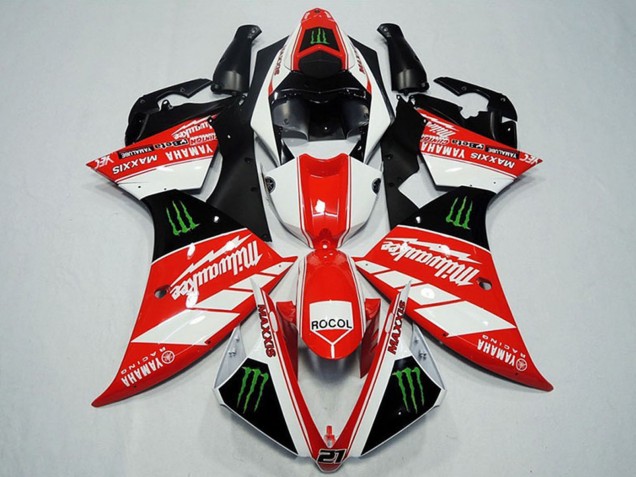 Carenados Moto Yamaha YZF R1 2012-2014 - Blanco Gris Negro Brillante Verde Monstruo Milwaukee Maxxis Rocol Fábrica