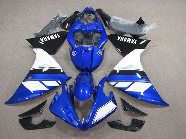 Carenado Moto Yamaha YZF R1 2012-2014 - Azul Blanco Negro Brillante Fábrica