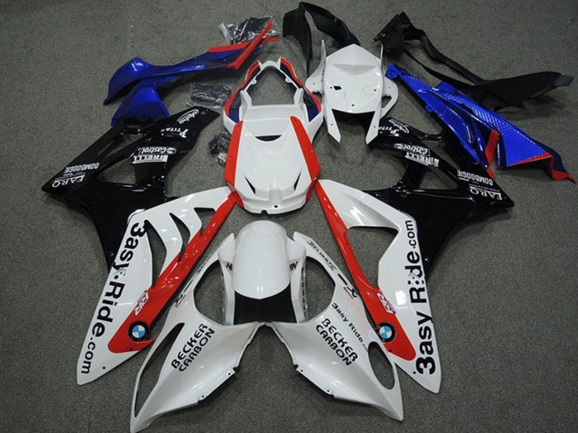 Carenados Moto BMW S1000RR 2009-2014 - Blanco Rojo Azul Negro Brillante Becker Carbon Fábrica