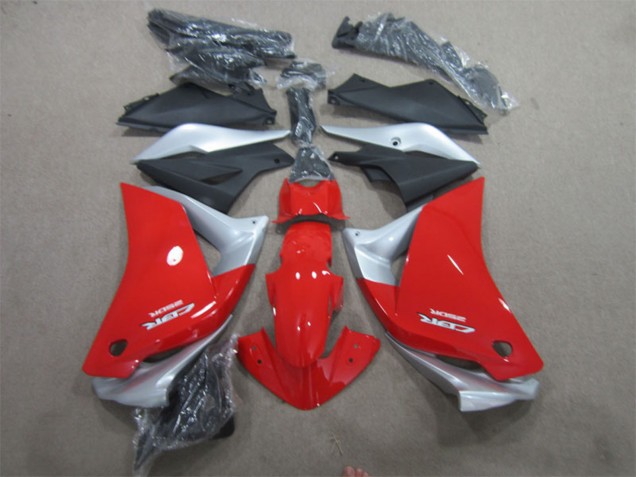 Carenados Moto Honda CBR125R 2011-2016 - Plata Rojo Negro Mate Fábrica