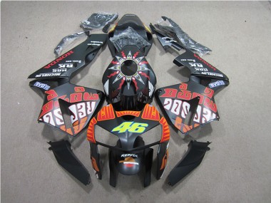 Carenados Moto Honda CBR600RR 2005-2006 - Negro Mate Valentino Rossi Repsol 46 Fábrica