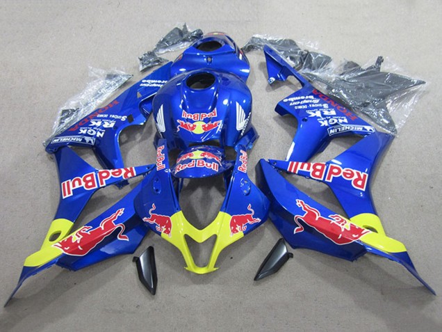Kits Carenado Moto Honda CBR600RR 2007-2008 - Azul Amarillo Rojo Bull Fábrica