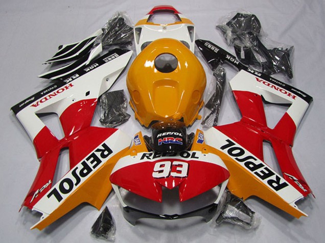 Carenado Moto Honda CBR600RR 2013-2026 - Naranja Blanco Rojo Negro Brillante Repsol 93 Fábrica