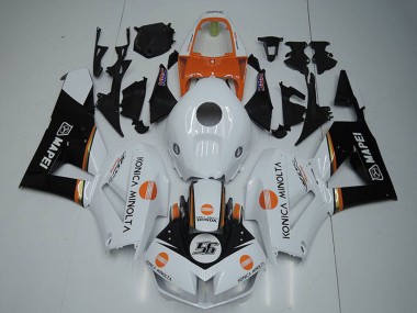 Carenados Moto Honda CBR1000RR 2012-2016 - Blanco Naranja Negro Brillante Konica Minolta 56 Fábrica