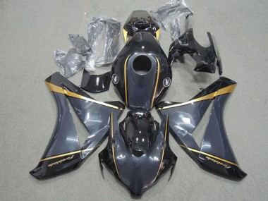 Carenados Moto Honda CBR1000RR 2008-2011 - Azul Oscuro Oro Negro Brillante Fireblade Fábrica