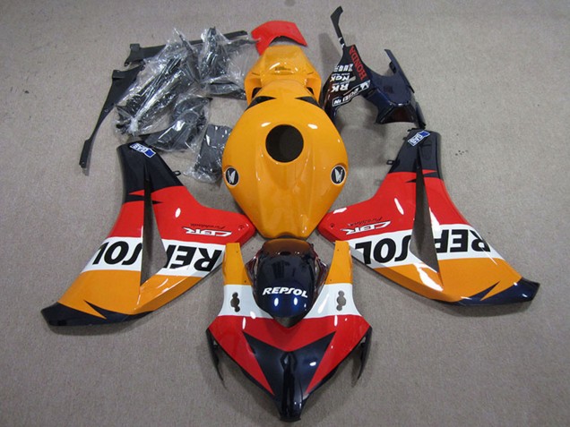 Kits Carenados Moto Honda CBR1000RR 2008-2011 - Naranja Blanco Rojo Negro Brillante Repsol Fábrica