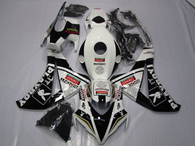 Carenados Moto Honda CBR1000RR 2008-2011 - Blanco Negro Brillante DENSO Playboy Fábrica