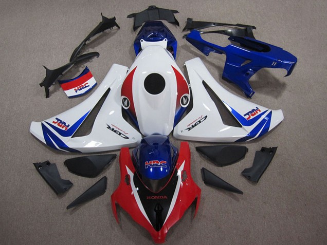 Kits Carenados Moto Honda CBR1000RR 2008-2011 - Blanco Rojo Azul HRC Fábrica