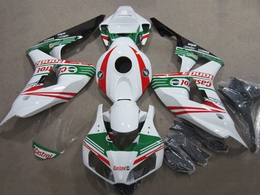 Carenados Moto Honda CBR1000RR 2006-2007 - Blanco Rojo Verde Negro Brillante Castrol Fábrica