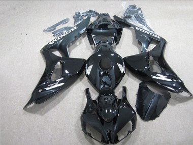 Carenados Moto Honda CBR1000RR 2006-2007 - Negro Brillante Blanco Calcomanías Fábrica
