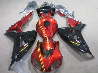 Carenados Moto Honda CBR1000RR 2006-2007 - Rojo Amarillo Negro Brillante Fábrica