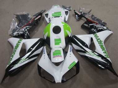 Carenados Moto Honda CBR1000RR 2006-2007 - Blanco Verde Negro Brillante Hannspree Fábrica