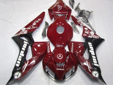 Carenados Moto Honda CBR1000RR 2006-2007 - Rojo Granate Negro Brillante Blanco Jordan Fábrica