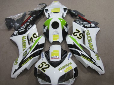 Carenados Moto Honda CBR1000RR 2004-2005 - Blanco Amarillo Verde Negro Hannspree 52 Fábrica
