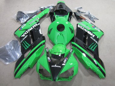 Carenados Moto Honda CBR1000RR 2004-2005 - Verde Negro Brillante Monstruo Fábrica