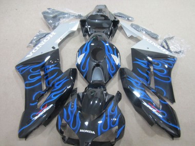 Carenados Moto Honda CBR1000RR 2004-2005 - Negro Brillante Azul Llama Fábrica