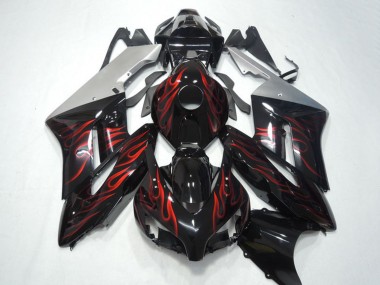Carenados Moto Honda CBR1000RR 2004-2005 - Plata Negro Brillante Rojo Llama Fábrica