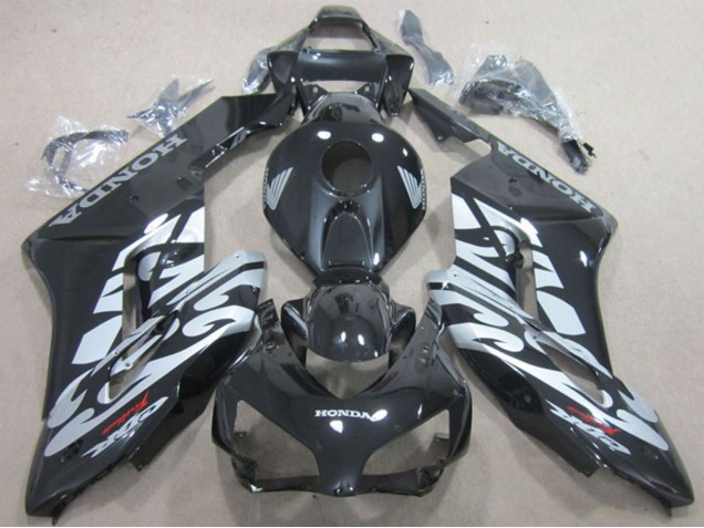 Carenados Moto Honda CBR1000RR 2004-2005 - Negro Brillante Plata Fábrica