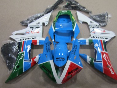 Carenado Moto Honda CBR1000RR 2004-2005 - Blanco Azul Rojo Verde Motul Fábrica