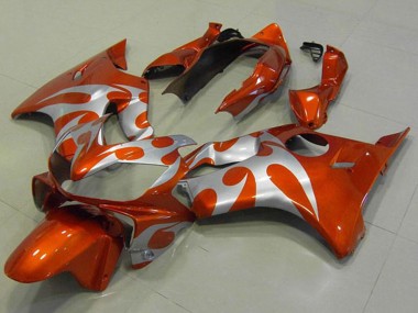 Carenados Moto Honda CBR600 F4i 2004-2007 - Plata Naranja Llama Fábrica