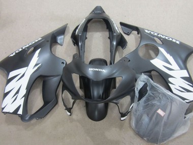 Carenados Moto Honda CBR600 F4 1999-2000 - Negro Mate Rojo Calcomanías Fábrica