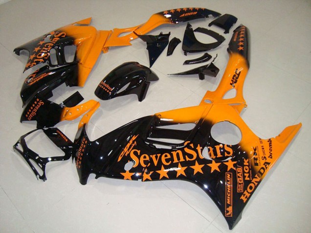 Carenados Moto Honda CBR600 F3 1995-1996 - Naranja Negro Brillante SevenStars Fábrica