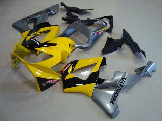 Carenados Moto Honda CBR900RR 929 2000-2001 - Amarillo Plata Negro Brillante Fábrica
