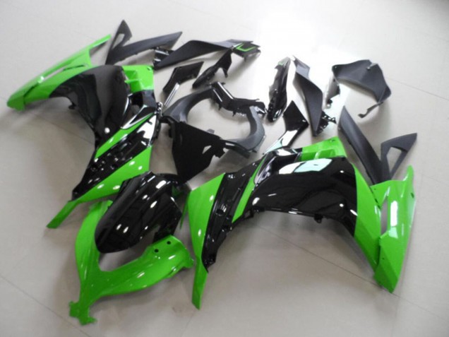 Carenado Moto Kawasaki ZX300R 2013-2018 - Verde Negro Brillante Fábrica