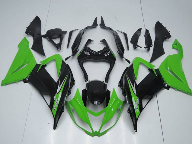 Kits Carenados Moto Kawasaki ZX6R 2013-2018 - Verde Negro Brillante Fábrica