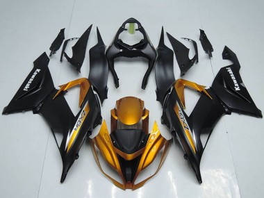 Carenados Moto Kawasaki ZX6R 2013-2018 - Negro Mate Naranja Fábrica