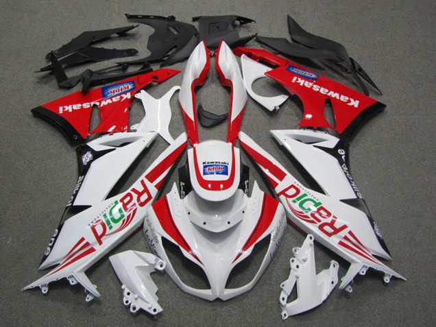 Carenados Moto Kawasaki ZX6R 2009-2012 - Blanco Rojo Negro Rapid Fábrica