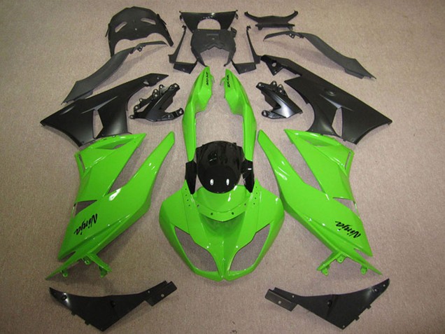 Carenados Moto Kawasaki ZX6R 2009-2012 - Verde Negro Brillante Negro Mate Fábrica