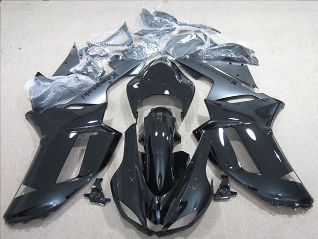 Carenados Moto Kawasaki ZX6R 2007-2008 - Negro Plata Fábrica