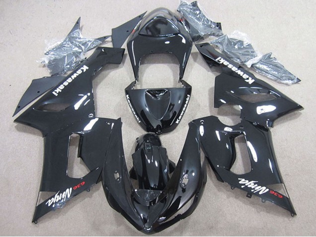 Carenado Moto Kawasaki ZX6R 2005-2006 - Negro Brillante Fábrica