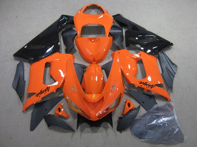 Kits Carenado Moto Kawasaki ZX6R 2005-2006 - Naranja Negro Fábrica