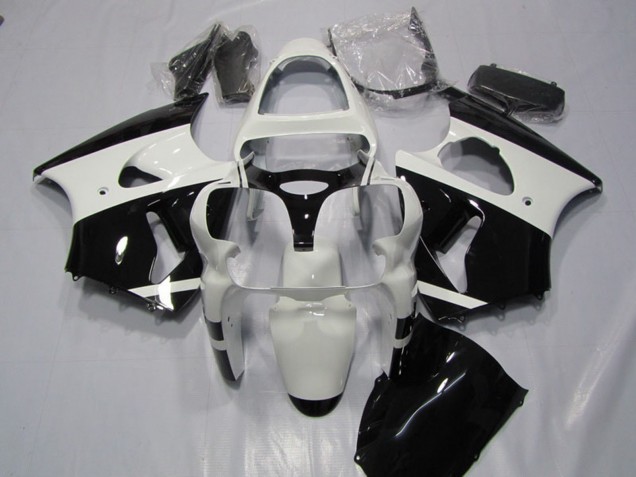 Carenados Moto Kawasaki ZX6R 2000-2002 - Blanco Negro Brillante Fábrica