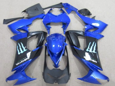 Carenados Moto Kawasaki ZX10R 2008-2010 - Azul Negro Monstruo Fábrica
