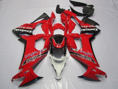 Carenados Moto Kawasaki ZX10R 2008-2010 - Rojo Negro Brillante Elf Vent-Axia Fábrica