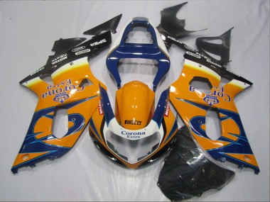 Carenados Moto Suzuki GSXR 600 2001-2003 - Naranja Azul Negro Corona Extra Fábrica