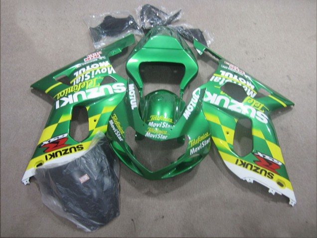 Carenados Moto Suzuki GSXR 600 2001-2003 - Verde Amarillo Telefumica MoviStar Fábrica