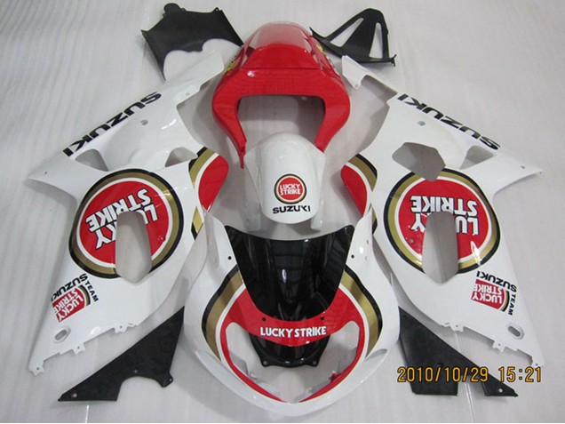 Carenados Moto Suzuki GSXR 600 2001-2003 - Blanco Rojo Lucky Strike Fábrica