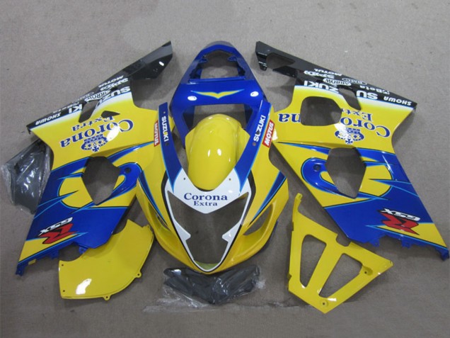 Carenados Moto Suzuki GSXR 600 2004-2005 - Amarillo Azul Blanco Negro Corona Extra Fábrica