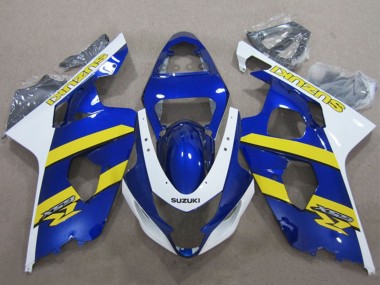 Carenados Moto Suzuki GSXR 600 2004-2005 - Azul Blanco Amarillo Fábrica