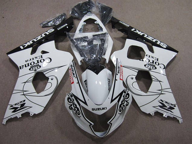 Carenados Moto Suzuki GSXR 600 2004-2005 - Blanco Negro Corona Extra Motul Fábrica