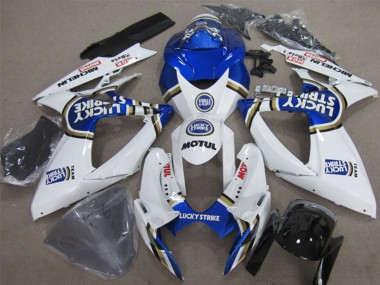 Carenados Moto Suzuki GSXR 600 2006-2007 - Blanco Azul Lucky Strike Motul Fábrica