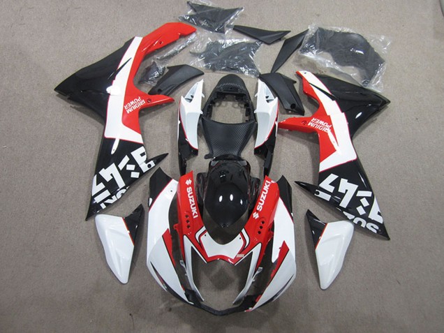 Carenados Moto Suzuki GSXR 600 2011-2024 - Negro Rojo Blanco Fábrica