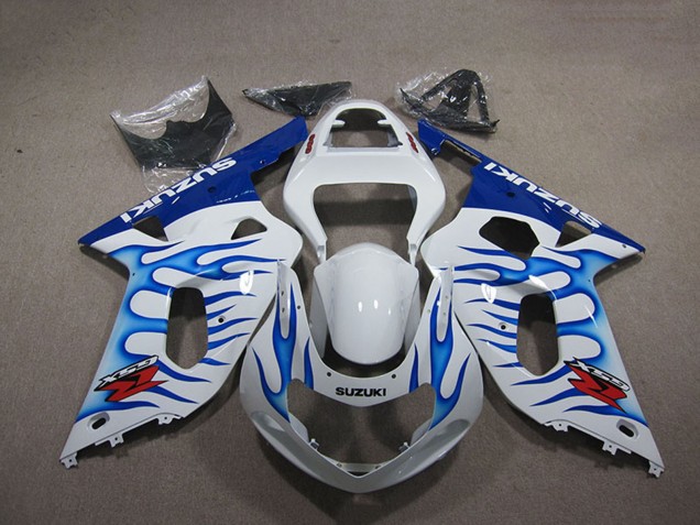 Carenados Moto Suzuki GSXR 750 2001-2003 - Blanco Azul Llama Fábrica