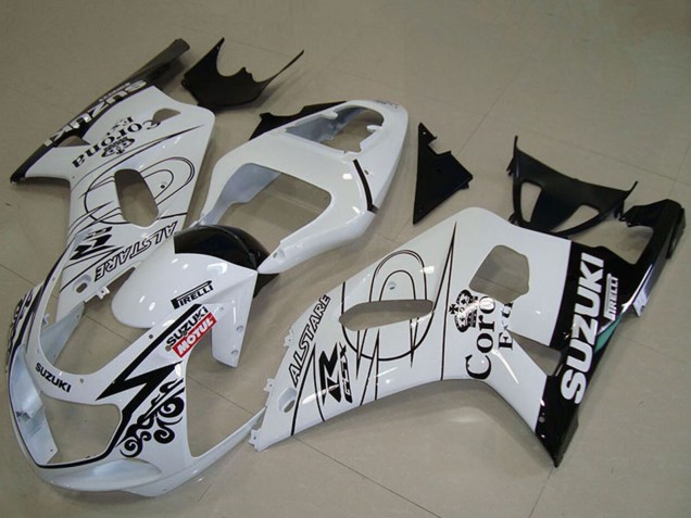 Carenados Moto Suzuki GSXR 750 2001-2003 - Blanco Negro Alstare Corona Extra Motul Fábrica